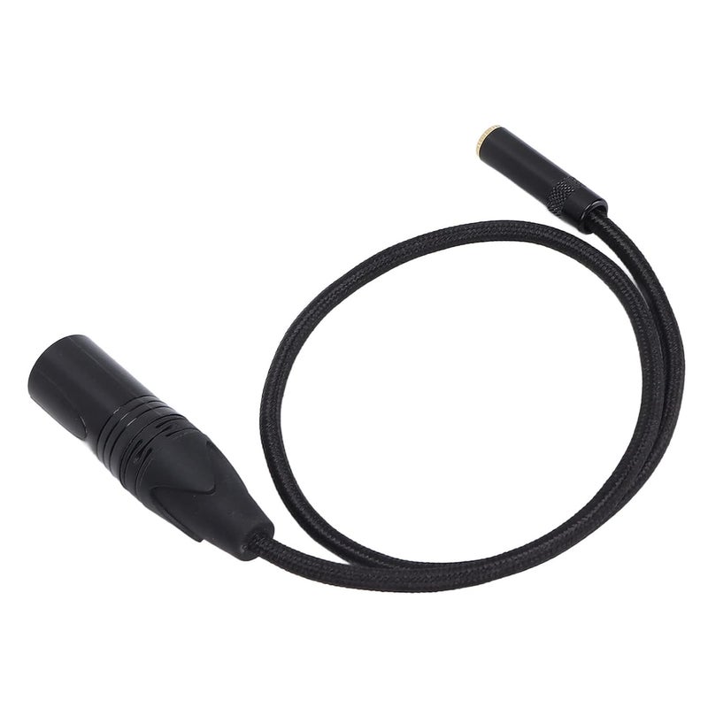كابل محول XLR ذكر إلى 3.5 مم أنثى ستيريو أسود نايلون سبيكة ألومنيوم لمزج الميكروفون - Image 2